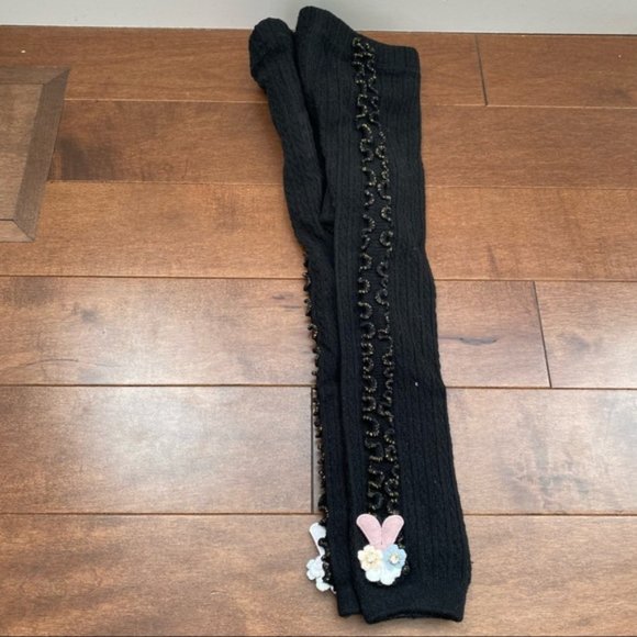 Warm knit baby girl tights size 12m & 24m - Picture 8 of 9